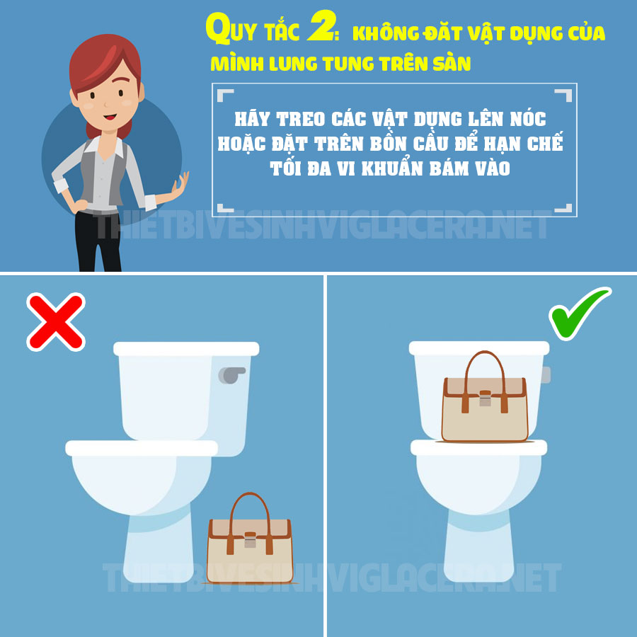 Infographic quy tắc sử dụng nhà vệ sinh Công cộng