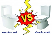 So sánh bồn cầu 1 khối và 2 khối: Nên chọn loại nào?