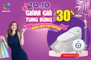 Bùng nổ giảm giá tới 30% mừng 20/10, tặng quà khủng