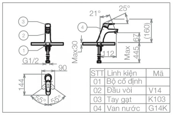 Ban ve ky thuat voi chau Viglacera VG103