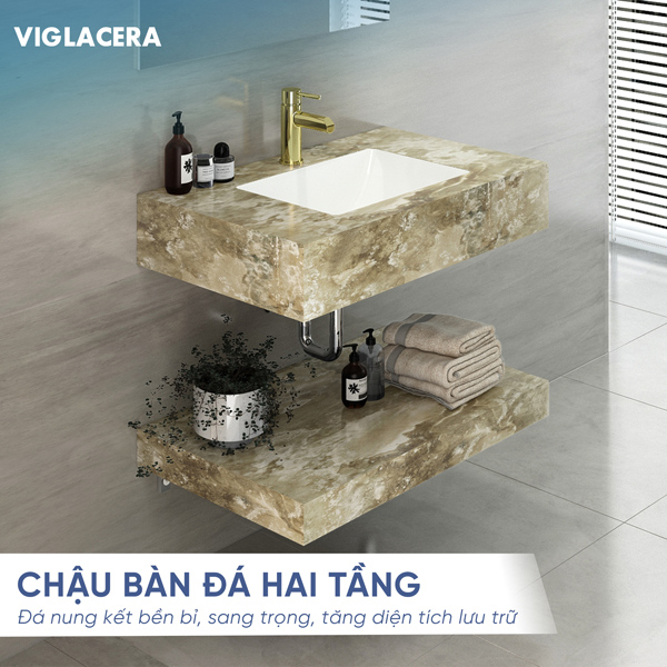 Chau ban da 2 tang